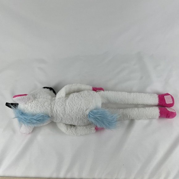 Inter-American Products White Unicorn 20" Plush Hook & Loop Hooves Rainbow Heart - Picture 3 of 5
